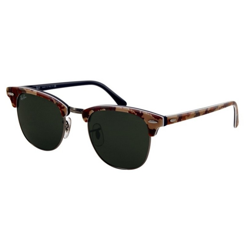 Ray-Ban RB 3016 1069 Clubmaster Mimetico Verde Blu Argento