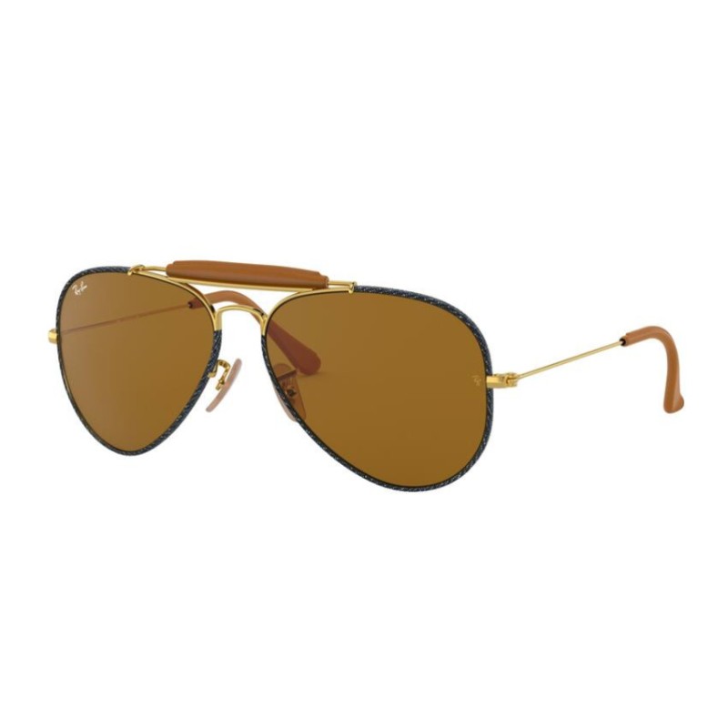 Ray-Ban RB 3422Q Aviator Craft 919233 Oro / Blue Jeans