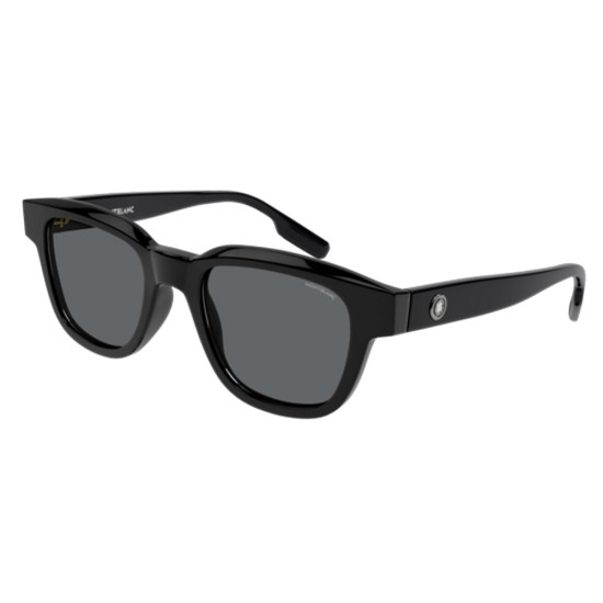 Montblanc MB0175S - 001 Nero | Occhiale Da Sole Uomo Montblanc MB0175S - 001 Nero | Occhiale Da Sole Uomo