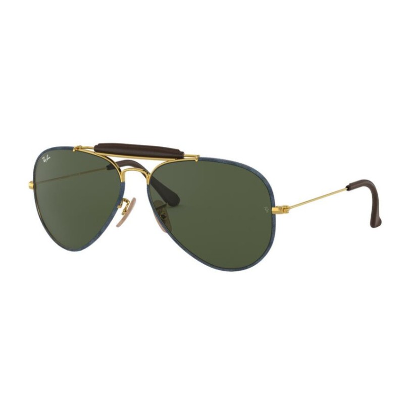 Ray-Ban RB 3422Q Aviator Craft 919431 Oro / Blue Jeans