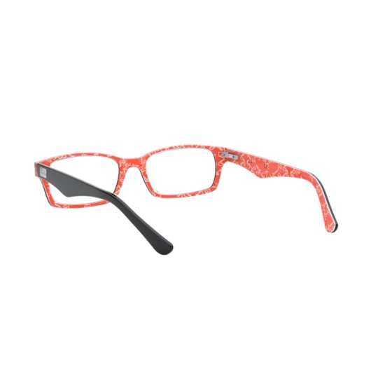 Ray-Ban RX 5206 - 2479 Top Nero Su Texture Rosso | Occhiale Da Vista Uomo