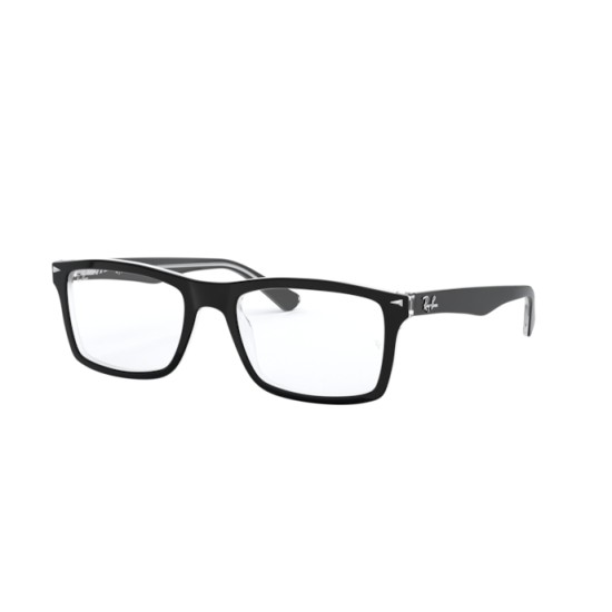 Ray-Ban RX 5287 - 2034 Nero Superiore Su Trasparente | Occhiale Da Vista Uomo