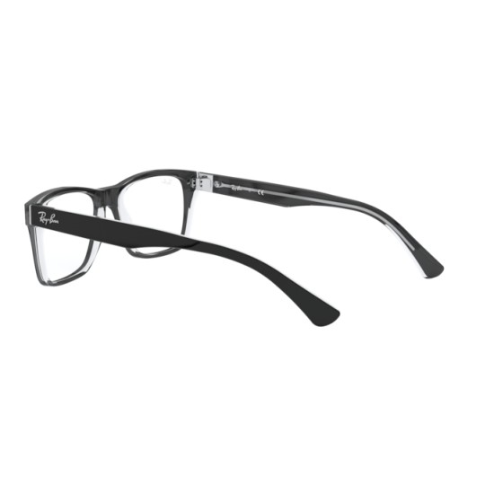 Ray-Ban RX 5308 - 2034 Nero Superiore Su Trasparente | Occhiale Da Vista Uomo