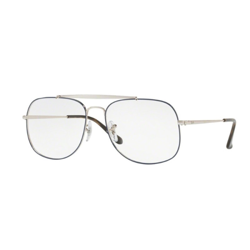 Ray-Ban RX 6389 The General 2970 Argento In Alto Blu