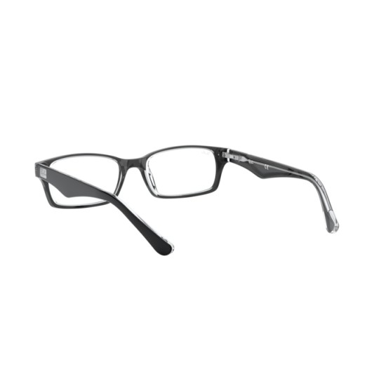 Ray-Ban RX 5206 - 2034 Nero Superiore Su Trasparente | Occhiale Da Vista Uomo